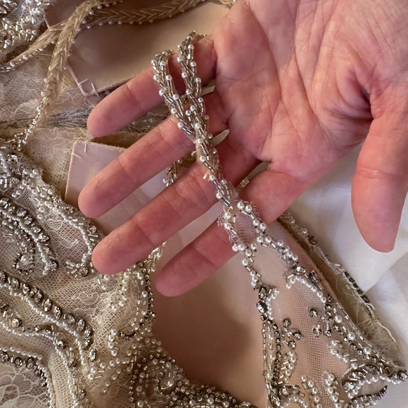 Customized Martina Liana 938 Boho Ivory Silk And Lace Wedding Dress Size 12 US - Picture 12 of 16